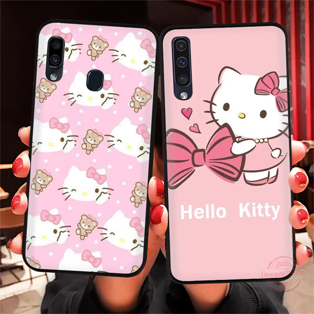 WEBBEDEPP Хелло Китти Мягкий чехол для телефона с изображением цветов Samsung A10S A6 7 8 9 A10 20