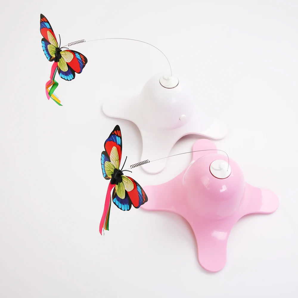 

Electronic Pet Cat Toy Smart Automatic Funny Cat Exercise Toy Electric Rotating Kitten Toys Butterfly Cat Stick Interactive Toy