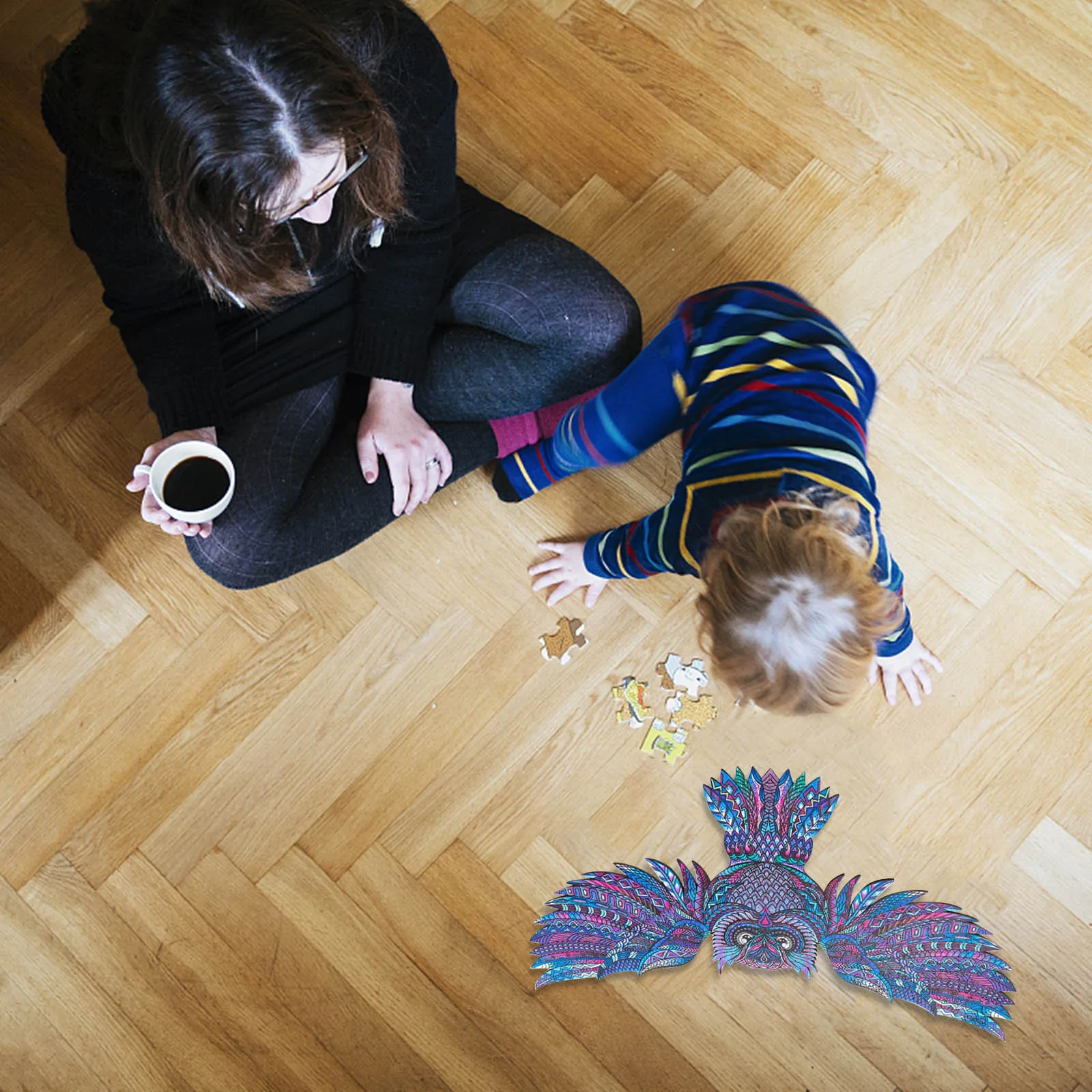 

HIINST 130PCS Winged Owl Shape Building Block Jigsaw Puzzle Toys Each Piece Unique Shape Adult Decompression Toy