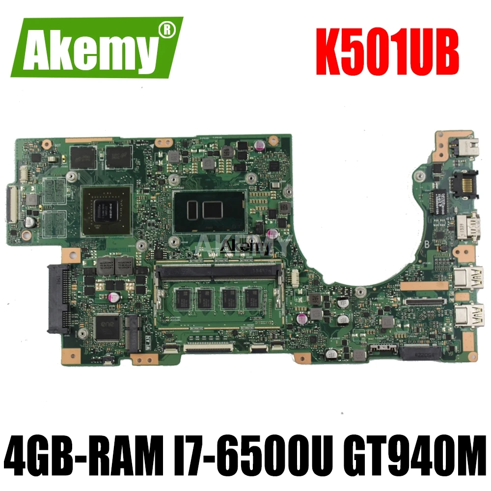 K501UX материнская плата для ноутбука For Asus K501UB K501UQ оригинальная DDR3 8GB RAM I7 6500U