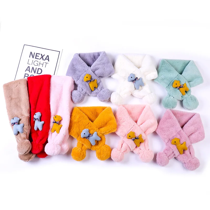 Детские шарфы Новинка Сезон Зима с героями мультфильмов в Корейском стиле милые