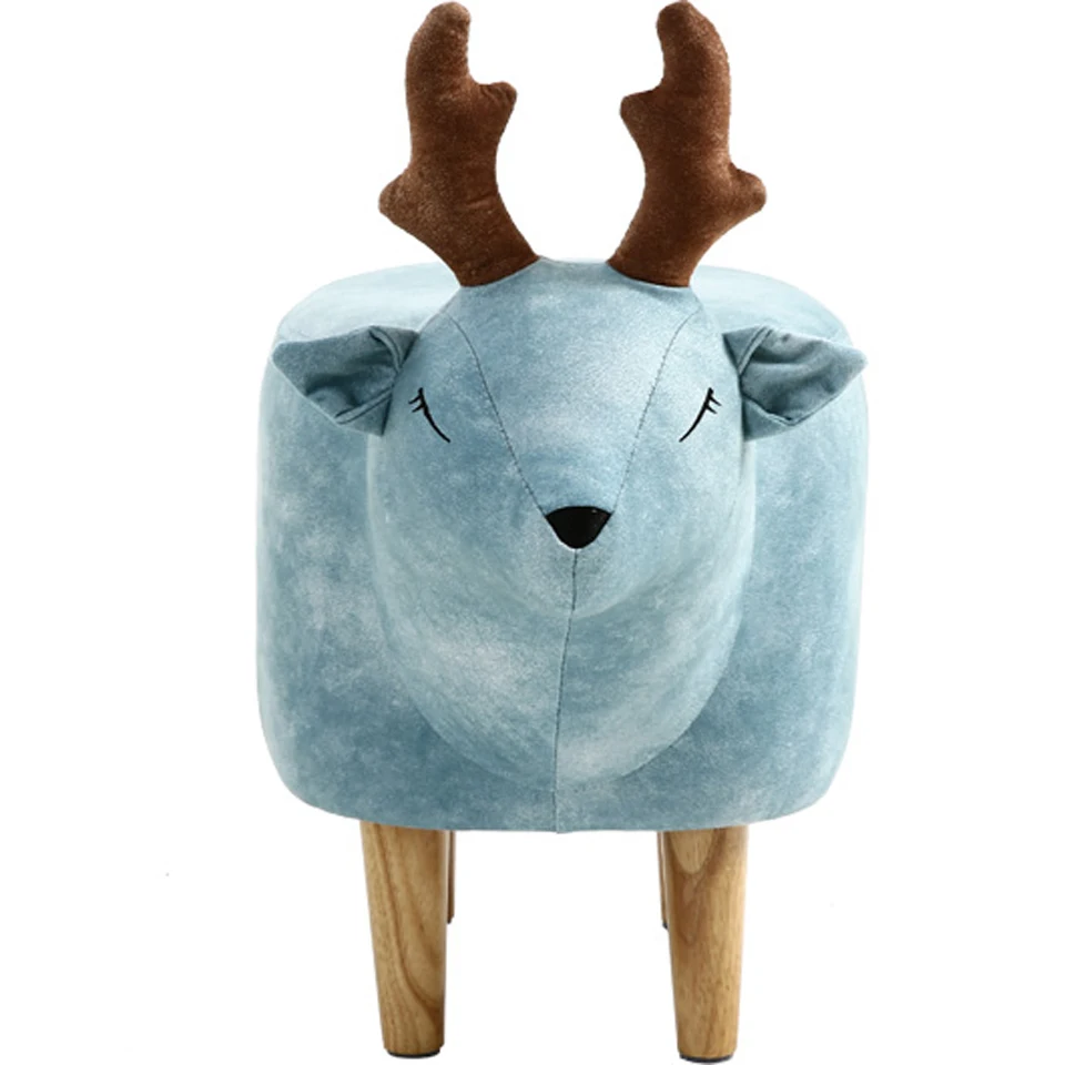 Новинка домашний низкий стул Маленькая деревянная скамейка с мультяшными