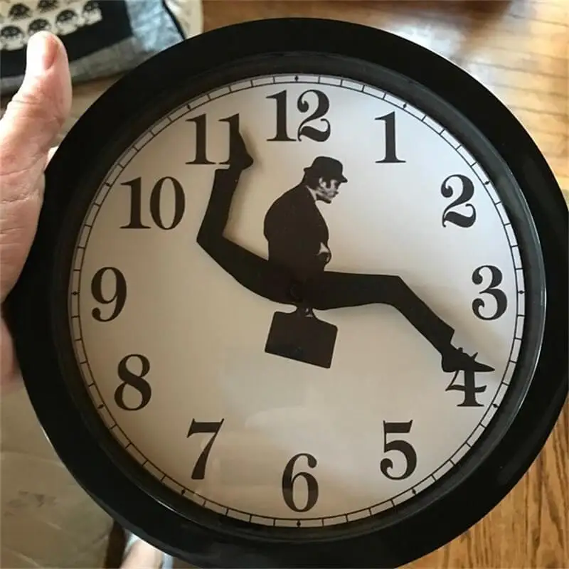 

Ministry Of Silly Walk Wall Clock Comedian Novelty Wall Watch British Comedy Inspired Funny Walking Silent Mute Clock Home Decor