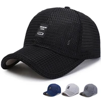 summer mesh baseball cap outdoor sports sunscreen hat letter breathable travel sun hat hiking hat unisex women men hat