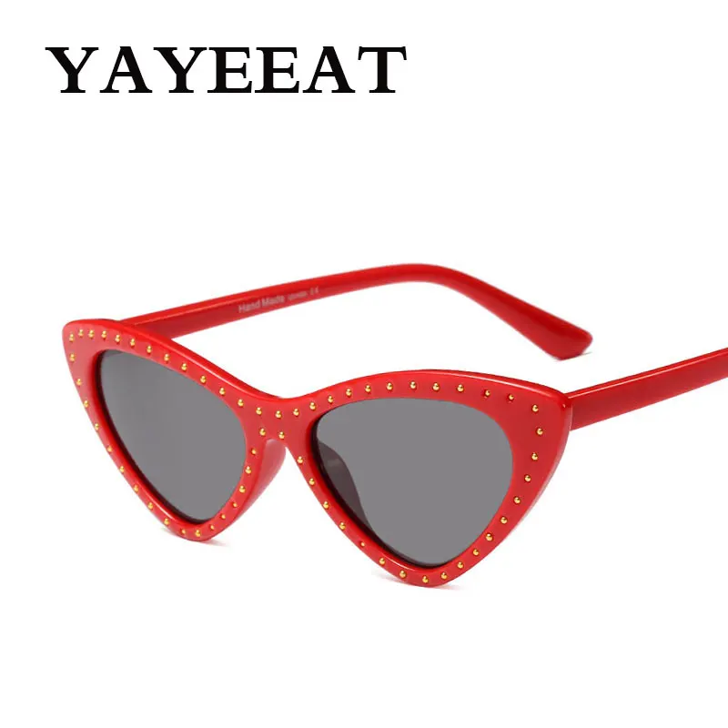 Сексуальные ретро кошачьи Солнцезащитные очки женские маленькие черные белые 2018