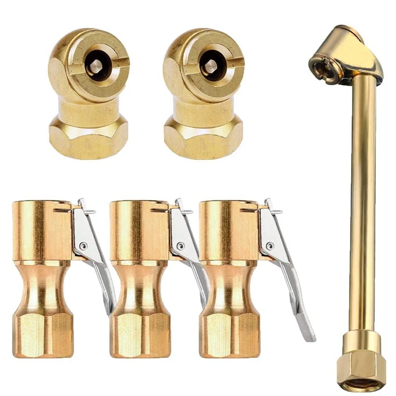 

Набор воздушных патронов для шин 6 шт., воздушный патрон с двойной головкой FNPT 1/4 дюйма, воздушный патрон с закрытым шариком, замок с открытым ...