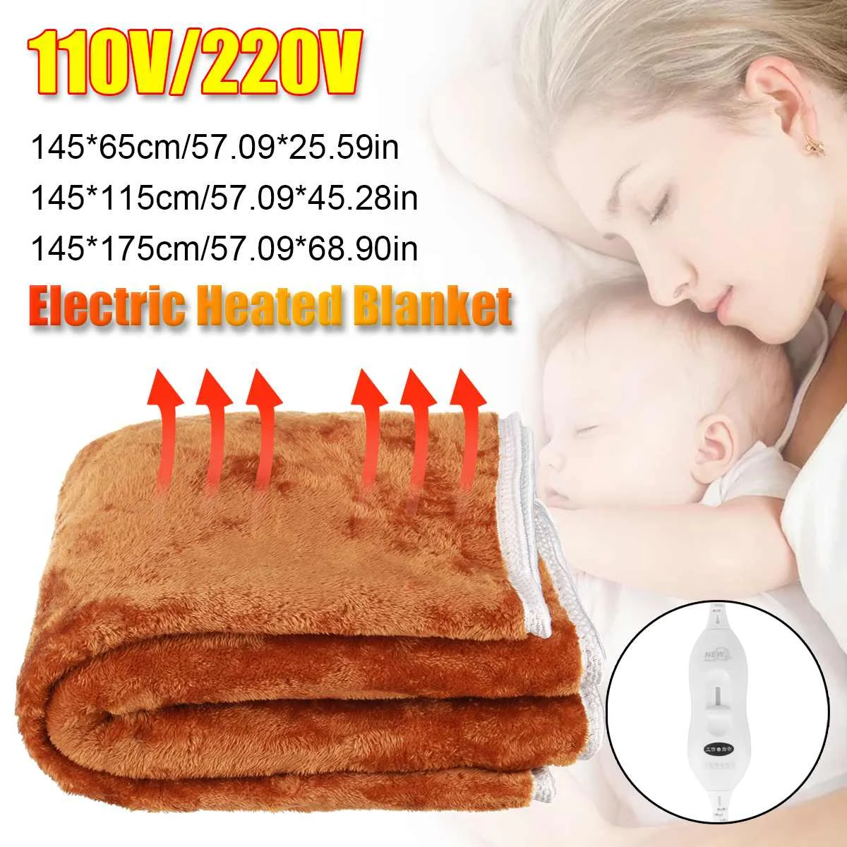 

Electric Blanket Thicker Heater Double Body Warmer 145x175cm Heated Blanket Thermostat Electric Heating Blanket Electric Heating