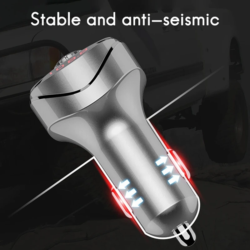 

Car Charger FM Transmitter Bluetooth Car Audio MP3 Player TF Card Car Kit 3.4A Dual USB Car Phone Charger