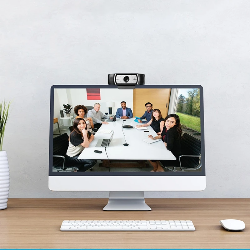 

100% Original Logitech C930C HD Smart 1080P/30FPS WebCam Business Video Conference Laptop Desktop Computer Camera with Cover