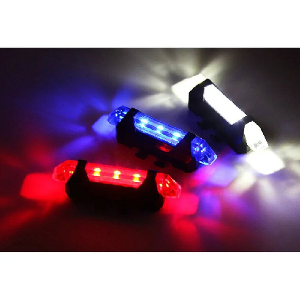 Waterproof USB Rechargeable 4 Modes High Brightness LED Rear Tail Light Back Lamp (Red) |