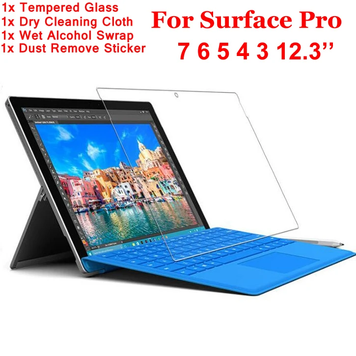 Закаленное стекло для защиты экрана Защитная пленка Microsoft Surface Pro 7 6 5 4 3 Pro7 Pro6 Pro5 Pro4