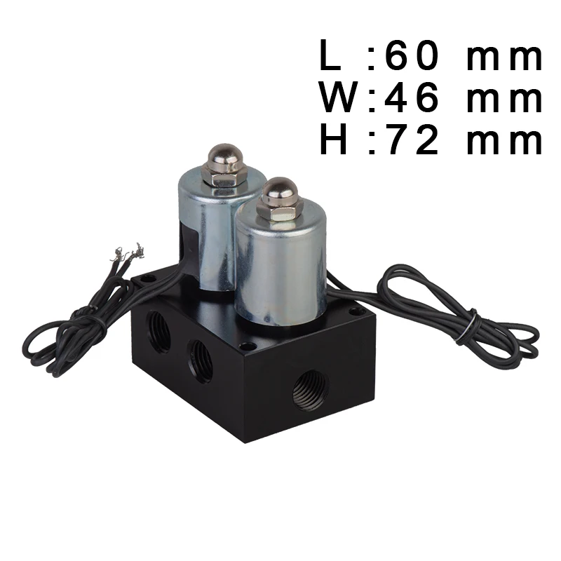 

Universal 12V Double Solenoid Valve Set Air Ride Suspension Manifold Valve Pneumatic Shock Absorber Car Accessories