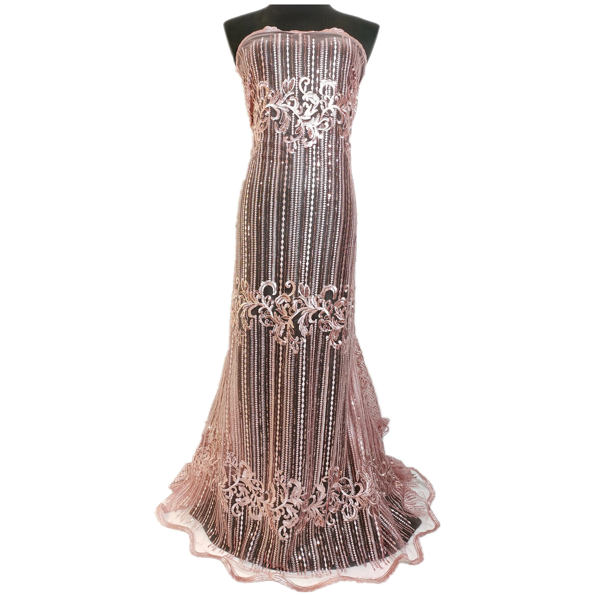 Высокое качество Африканский тюль кружева ткани с блестками доступная