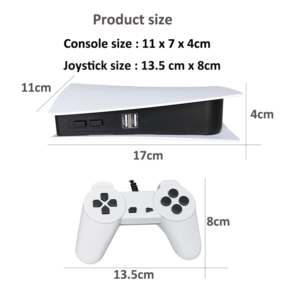 Игровая приставка 5 видеоигр 200 классических игр 8 бит GS5 TV Consola ретро USB проводной