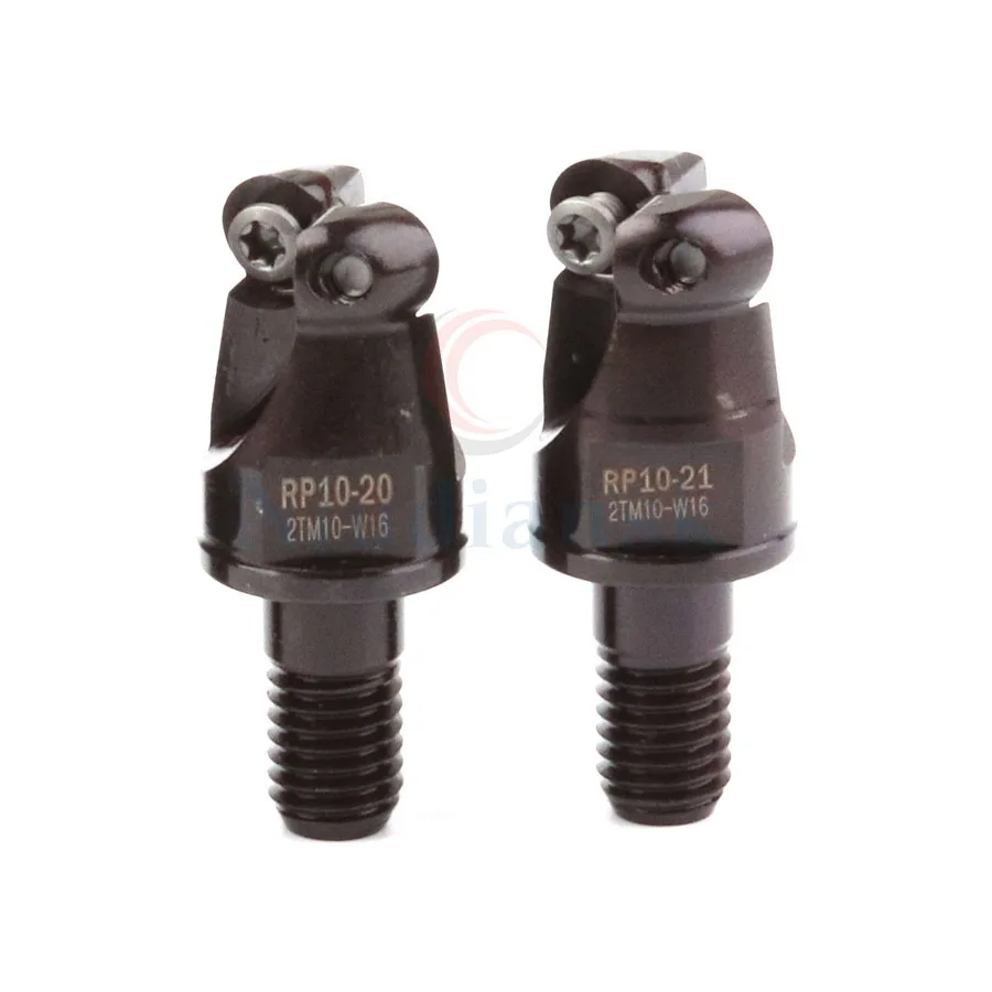 

1pc RP10 2T 3T 4T High-strength milling cutter head Strong and wearresistant locking head+10pcs RPMW1003 Circular milling insert