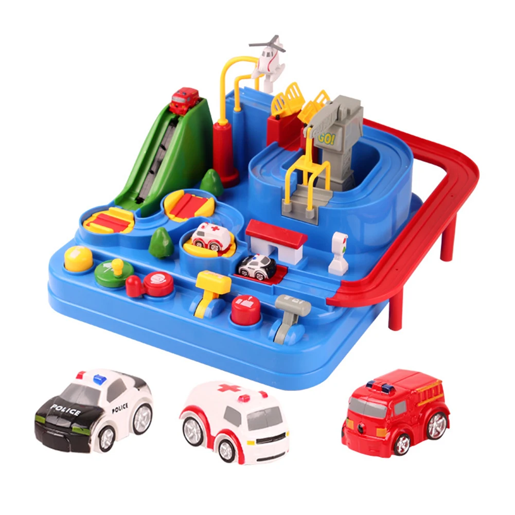

Classic Educational Assemble Toys Invented Game Adventure Rail Car Manual Elevator Glide Educational Toys for Kids
