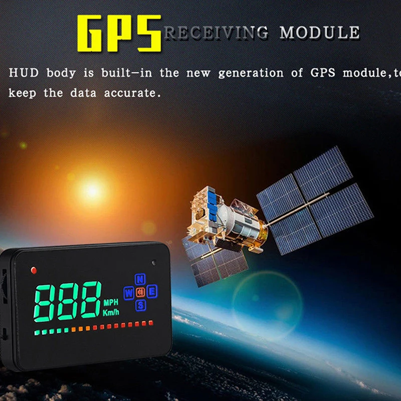 

Car HUD Head UpAuto Electronic Voltage Alarm Display Overspeed Warning System Projector Windshield