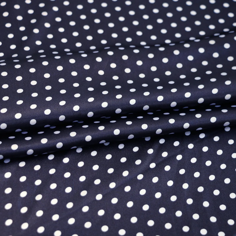 Per Meter, niedliches Polka-Dots-Material, Satin, Charmeuse, weicher Mantel, Futter, Schal, DIY-Stoff – Detail 34