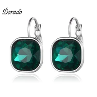 dorado crystal glass drop earrings for women girls retro new alloy female dangle hanging fashion wedding ear jewelry brincos