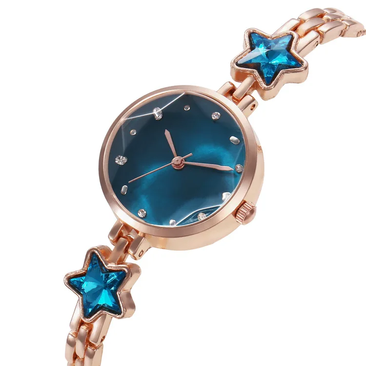 

Luxury Bracelet Watches Set For Women Fashion Rhinestone Star Bracelet Watch
