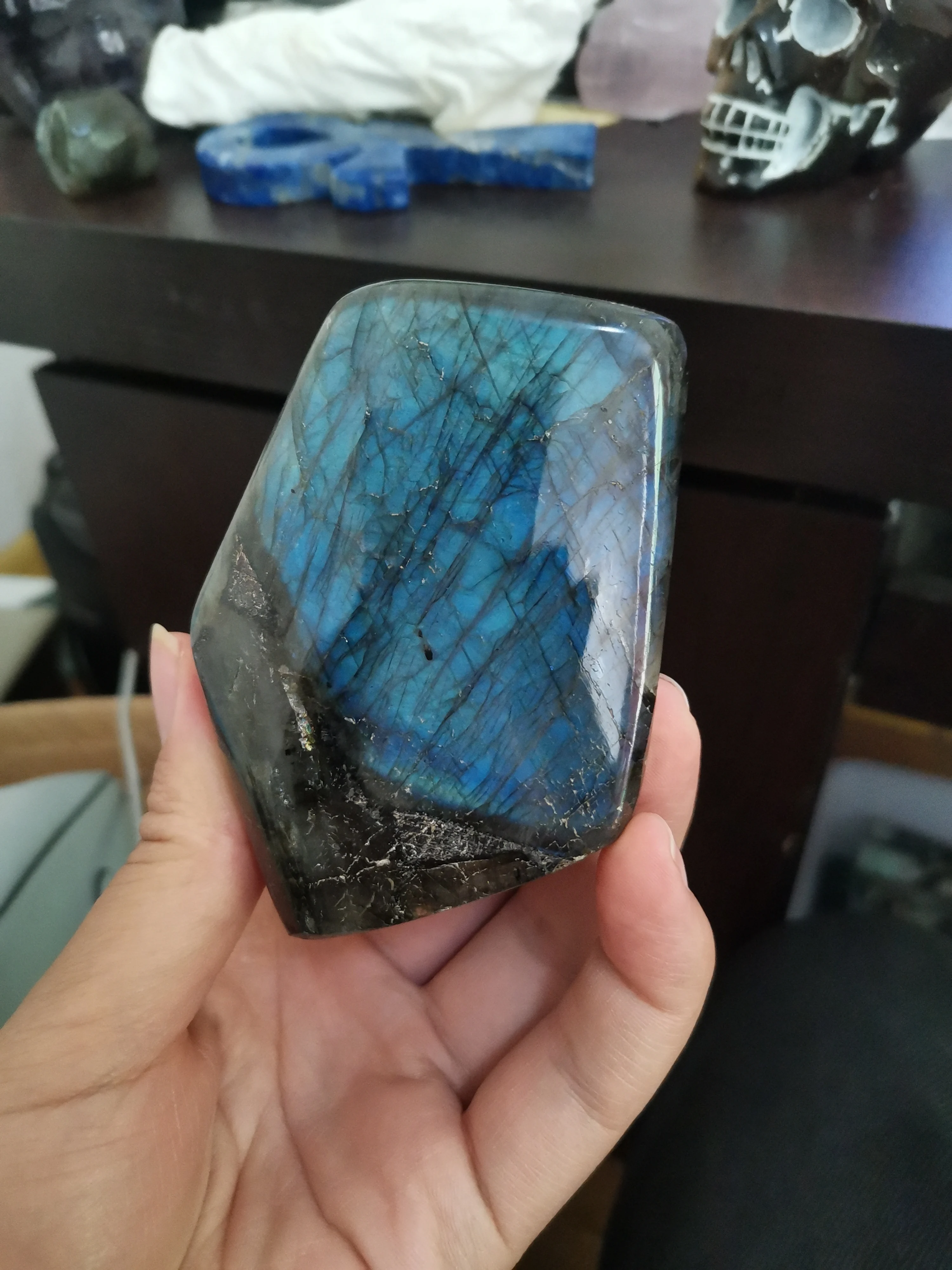 

A blue 433G stretch feldspar ornaments!