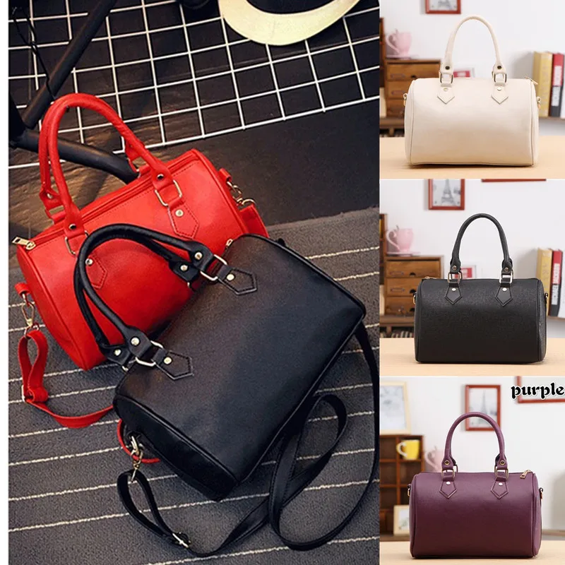 

Women Handbags Ladies Handle Bag Leather Totes Black Red Beige PU Leather Shoulder Bag Fashion Hobos Crossbody Bags
