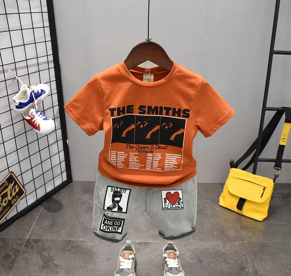 

Toddler boys Clothing Children's Wear boys T-shirts and shorts 2pcs boys Clothes set New Summer Children's Sports Suit 2-7years