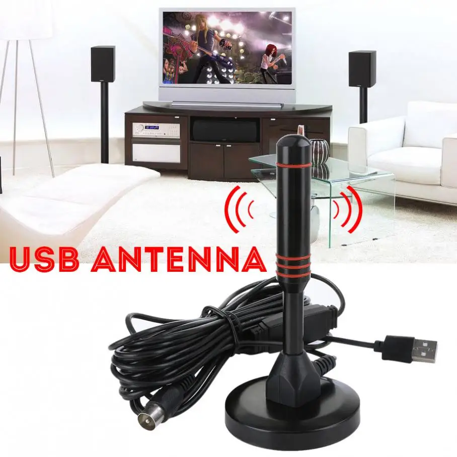 22dbi 120 милей диапазон Крытый цифровой HD tv ATSC ISDB DVB-T2 DVB-T tv Atenna с Ледовым разъемом и USB для ТВ/автомобиля