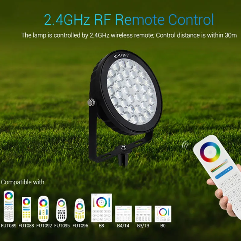 FUTC05 IP66 водонепроницаемый 25 Вт RGB + CCT светодиодный светильник для газона умный