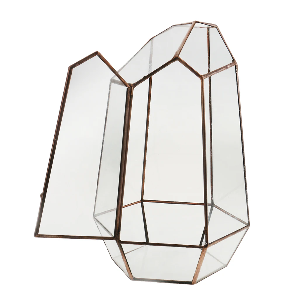 Необычная стеклянная Геометрическая коробка для террариума высота 19 см