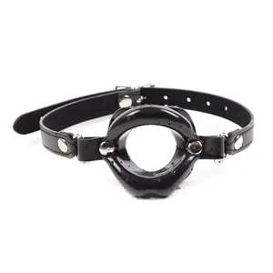 Rubber Women BDSM Ring Mouth Gag Torture with PU Strap Oral Bite Fetish Fantasies Play Sex Toy GN222400070
