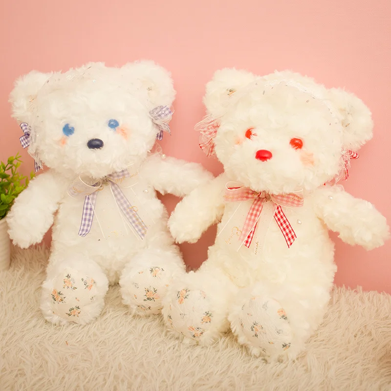 

22CM Kawaii plush toy teddy bear Cartable backpack shoulder Satchel bag coin purse plush stuffed doll girl holiday birthday gift