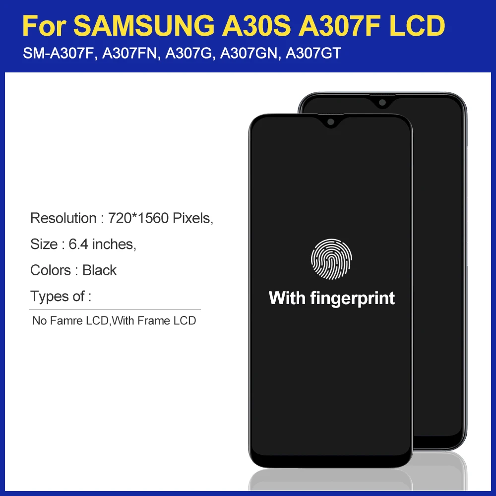 6 4 ''Оригинальный Для Samsung Galaxy A30S ЖК-дисплей с сенсорным экраном дигитайзер в