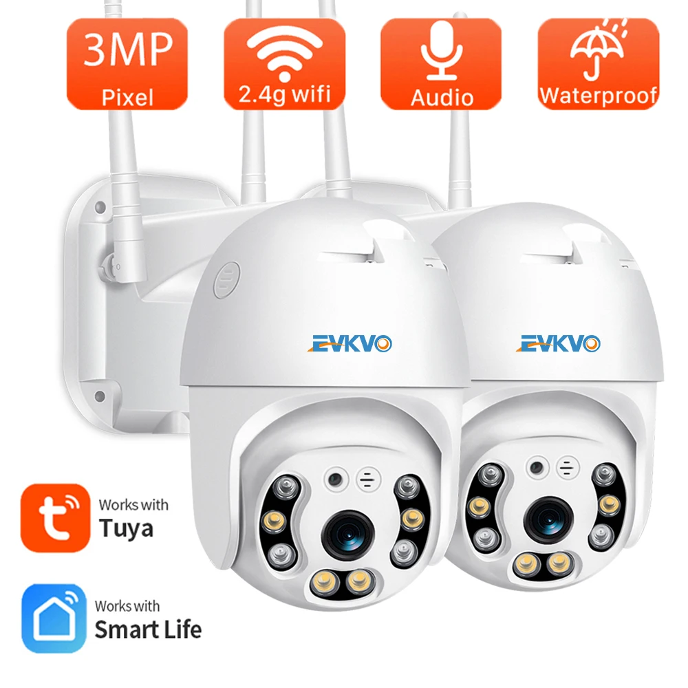 3MP Tuya Smart Камера автоматическое слежение за Wi Fi IP безопасности дома PTZ Скорость