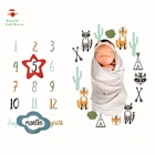 Новорожденный Младенец ежемесячная рамка для одеяла Manta игровой коврик фотография календарь волосы лук фон Фото аксессуары
