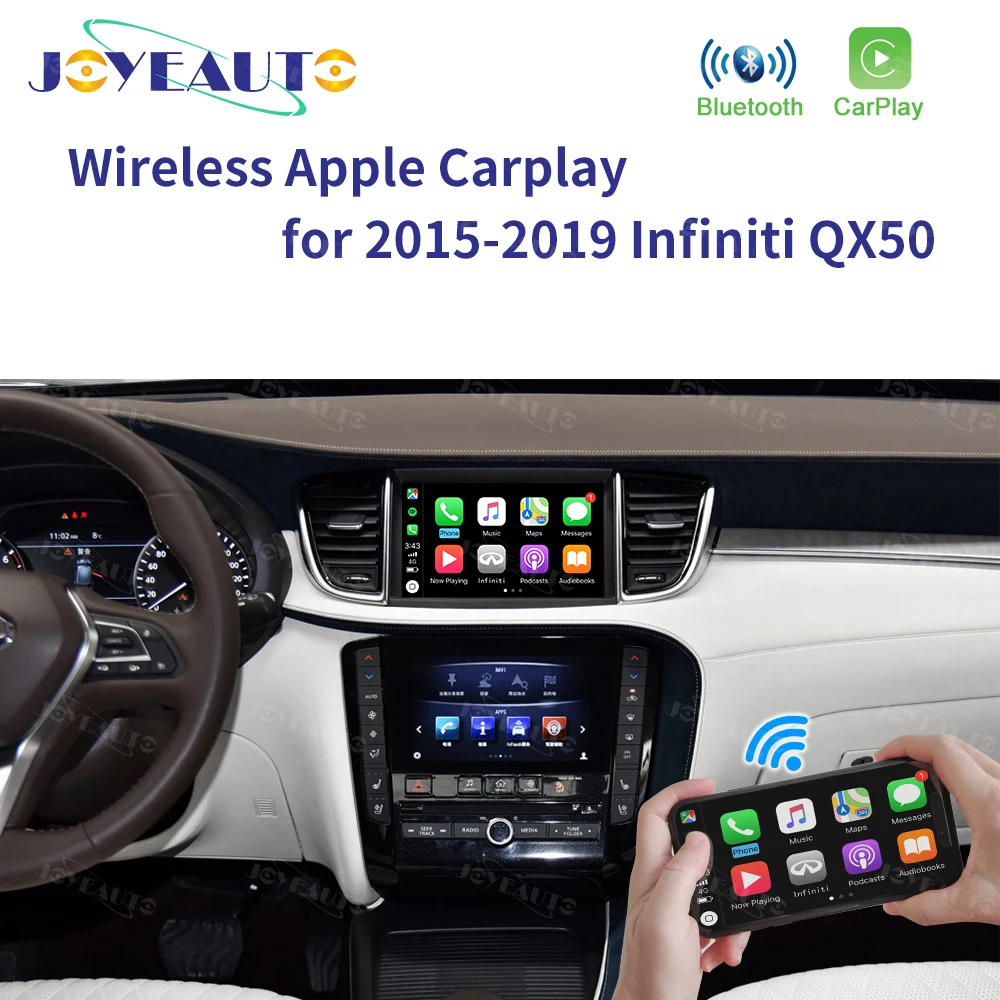 

Новый беспроводной интерфейс JoyeAuto Apple CarPlay Android Auto для Infiniti 2015-2019 Q50 Q60 Q50L QX50 с зеркальным автомобилем AirPlay