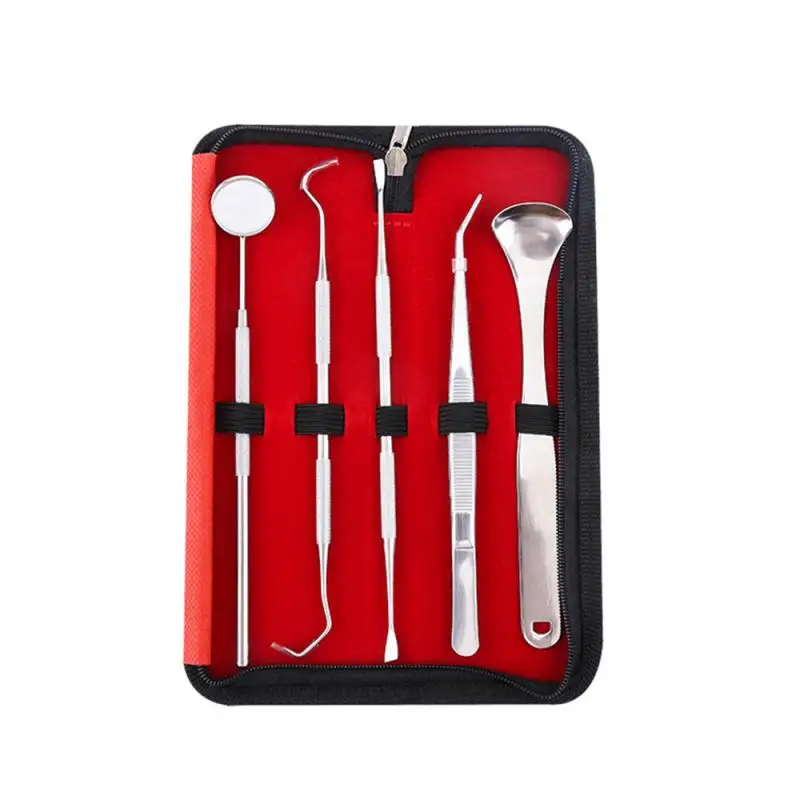 Stainless Steel Dental Tools Kit Teeth Tartar Scraper Mouth Mirror Dentists Pick Tool Scaler For Whitening | Красота и здоровье