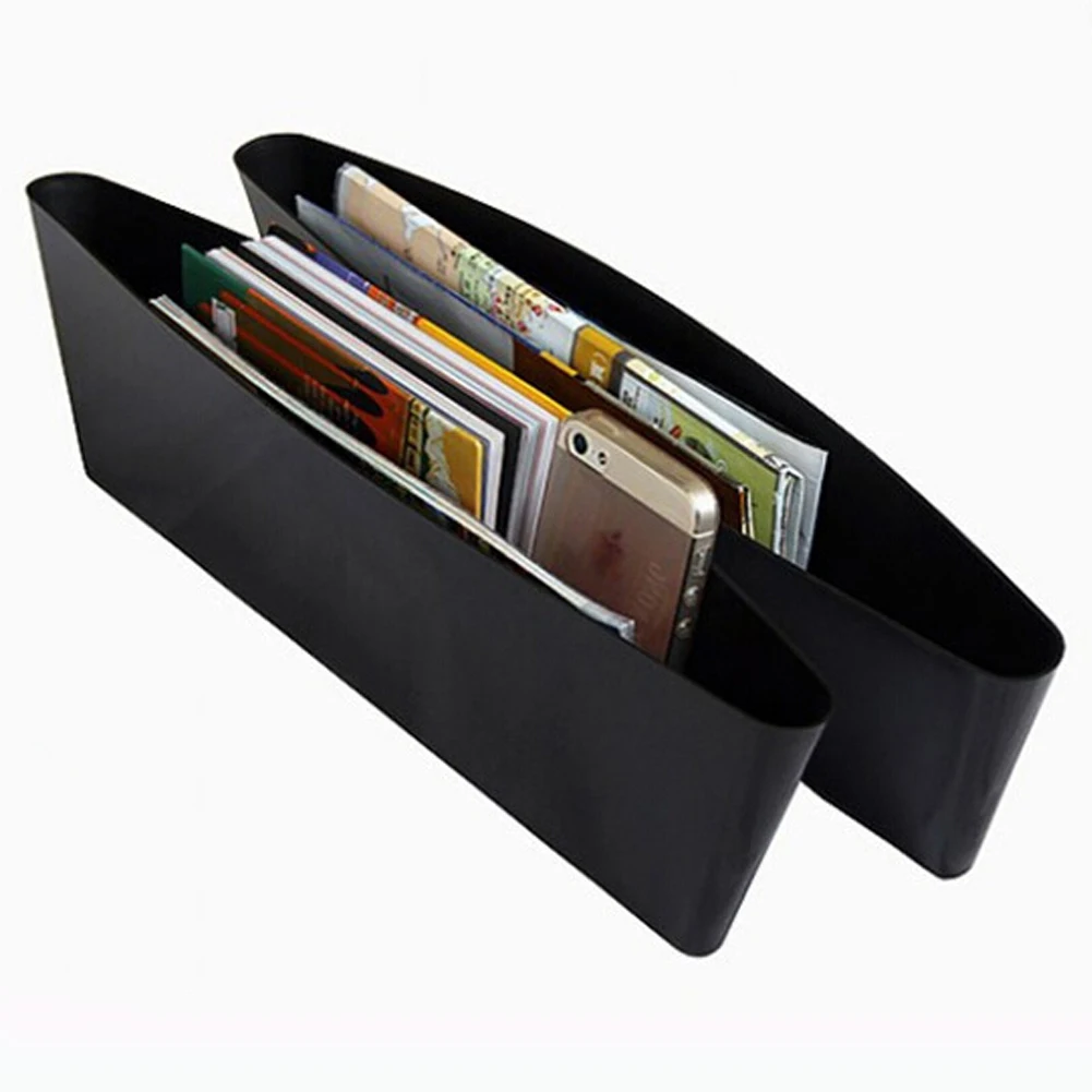 

37 * 11 * 2cm Car Seat Gap Storage Box Simulation Leather Multi-function Mobile Phone Storage Box Car Supplies Auto Accessories