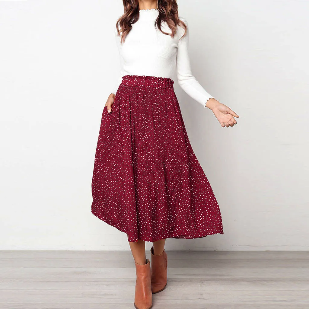 Женская богемная юбка с высокой талией длинная приталенная цветочным принтом