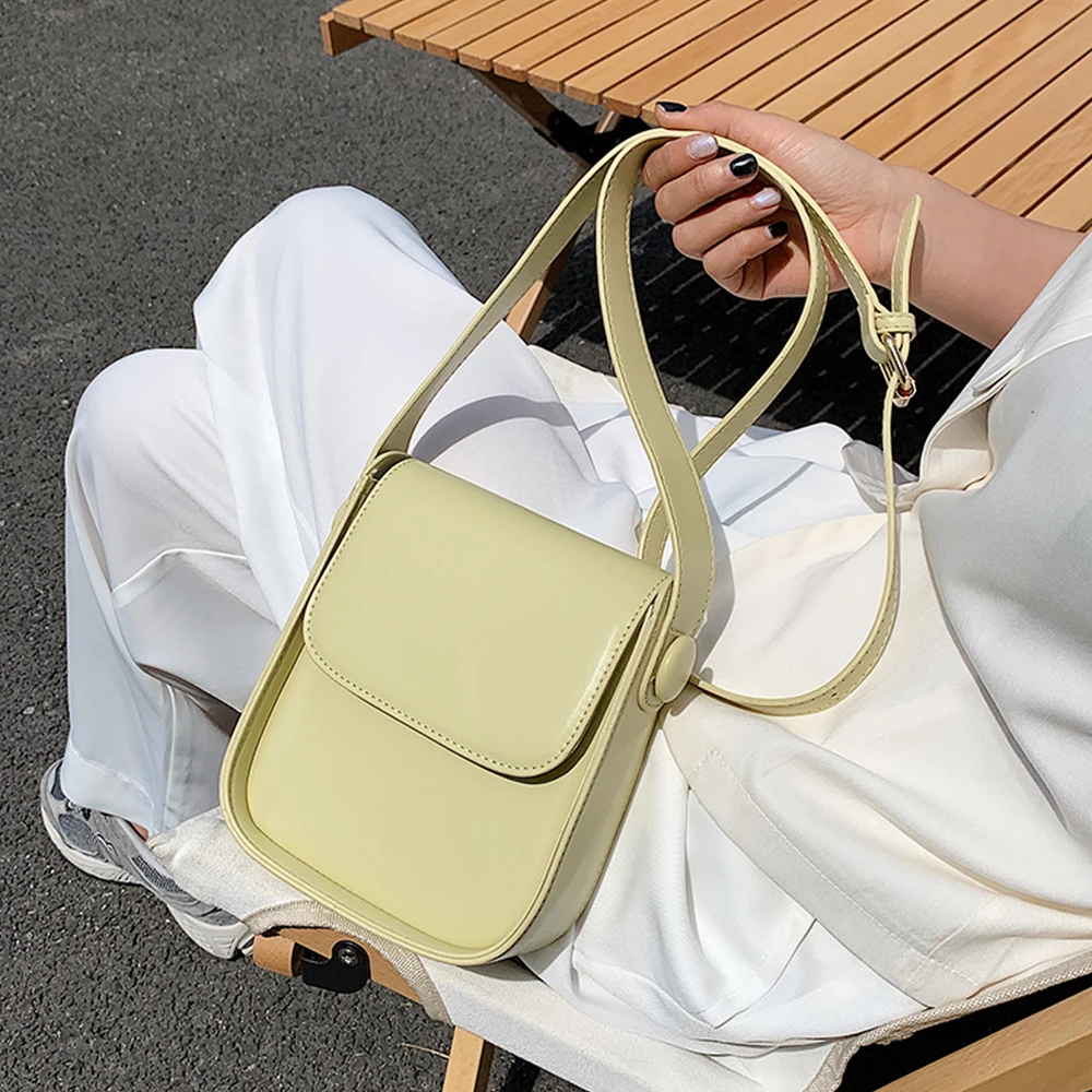 

Mini PU Leather Crossbody Bags For Women 2021 Summer Fashion Trends Simple Ladies Shoulder Bags Female Branded Purses Handbags