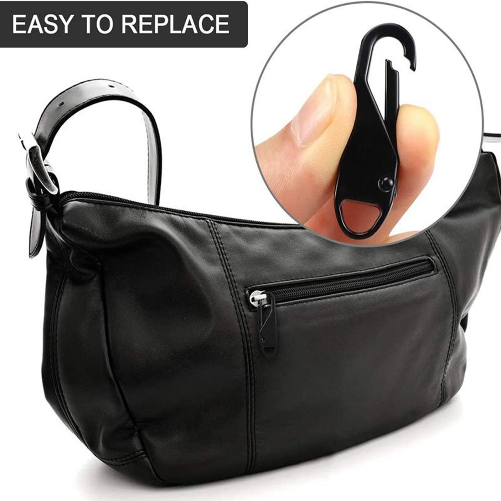 

10 Pieces Zipper Pull Replacement Metal Zipper Repair Tab Zipper Sliders