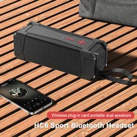 hoco hc6 portable bluetooth speaker outdoor bluetooth 5 0 high quality sound subwoofer speaker 4000mah tffmaux for phonepc