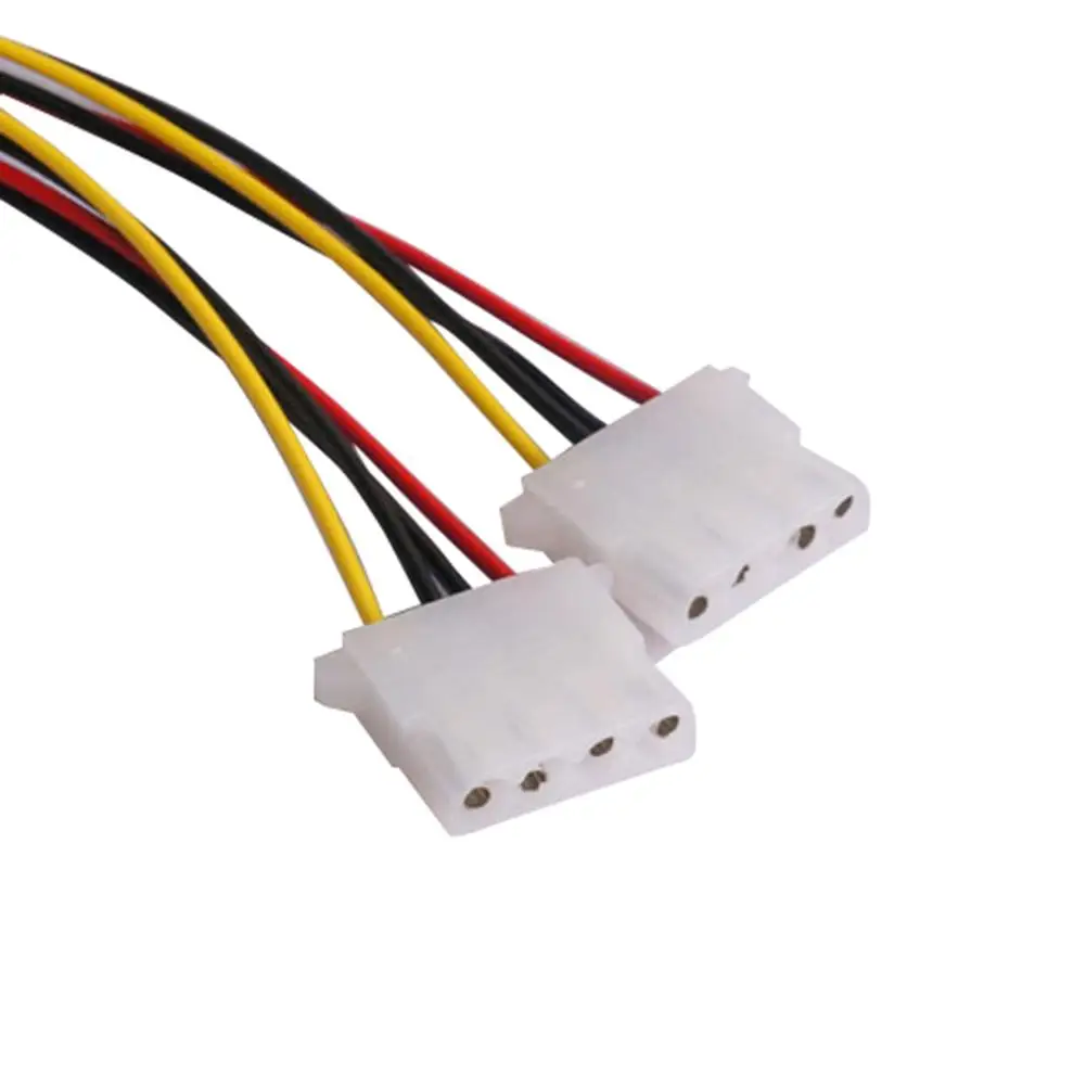 IDE 4Pin Штекерный на 2 пути гнездовой сплиттер PC чехол кабель адаптера питания