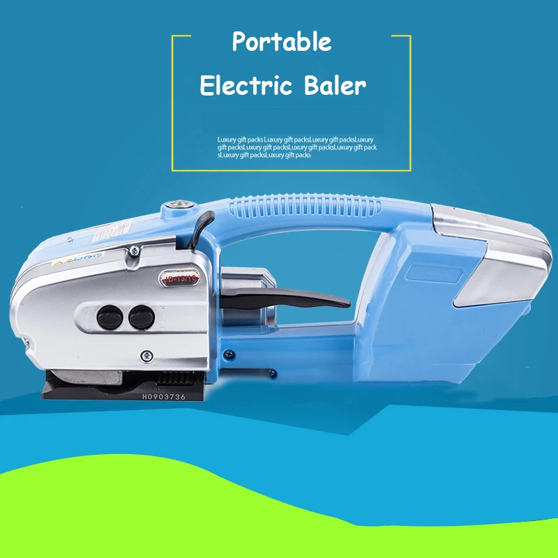 

JD-13 Portable Small Electric Automatic Baler Port Outdoor Buckle-free Tensioner Hot Melt PP Tape Manual Baler