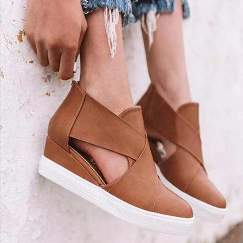 

Женские босоножки на высоком каблуке, повседневные туфли с перфорацией, Новинка осени 2020