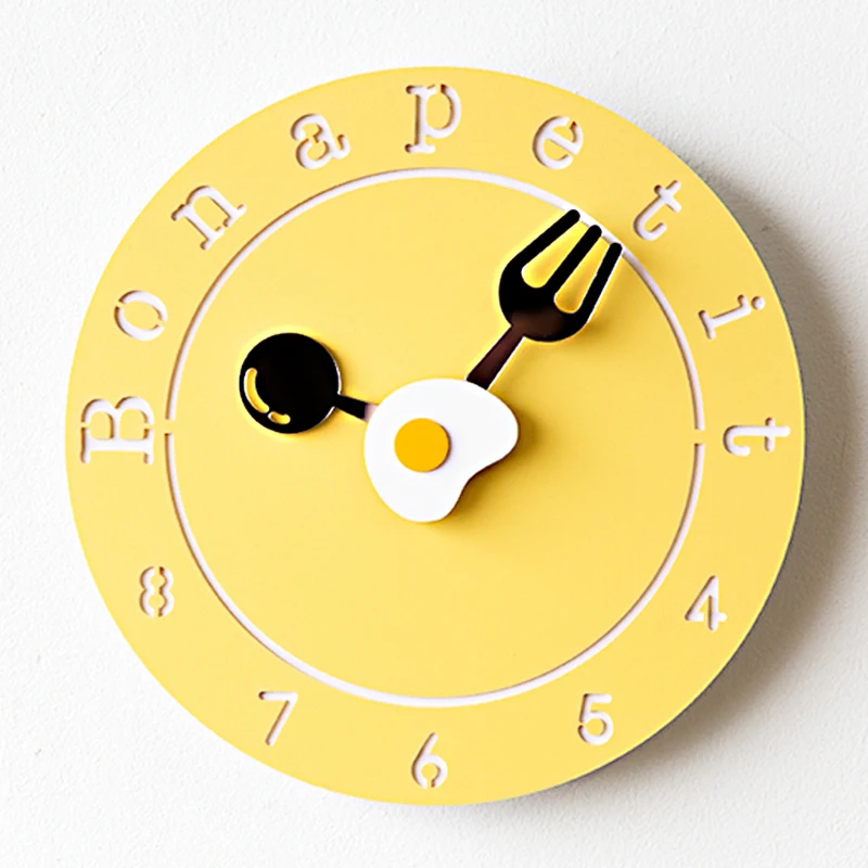 Детские Мультяшные настенные часы милые Креативные современные деревянные для