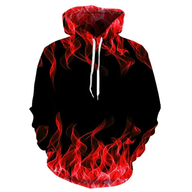 

2021 New Colorful Flame Hoodie 3d Sweatshirt Men/Women Hooded Autumn And Winter Coat mens Clothing funny Jacket black Hoodies