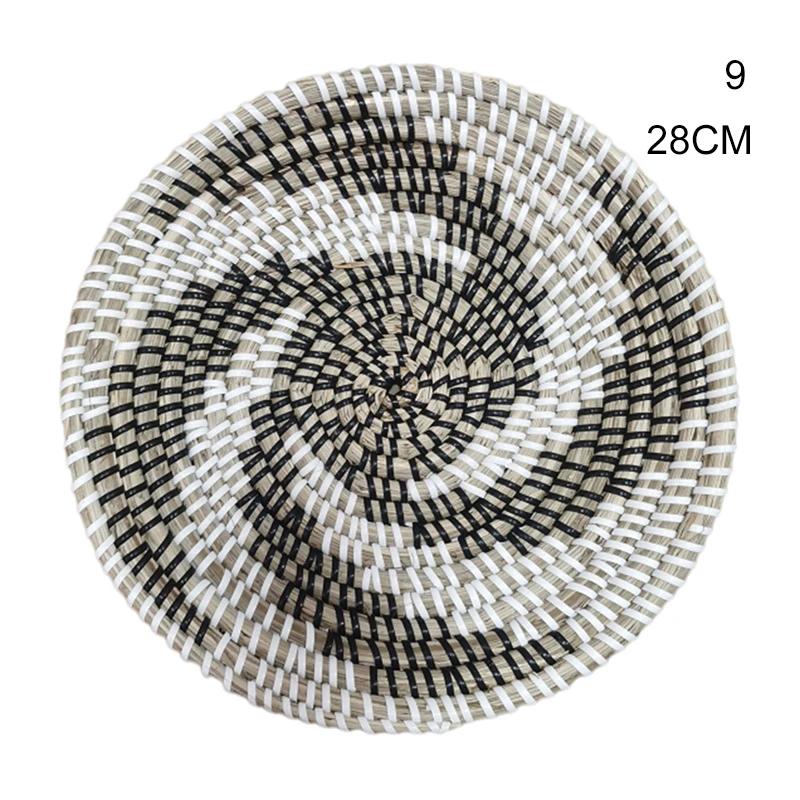 Новая круглая тканая корзина для настенного искусства подвесное украшение