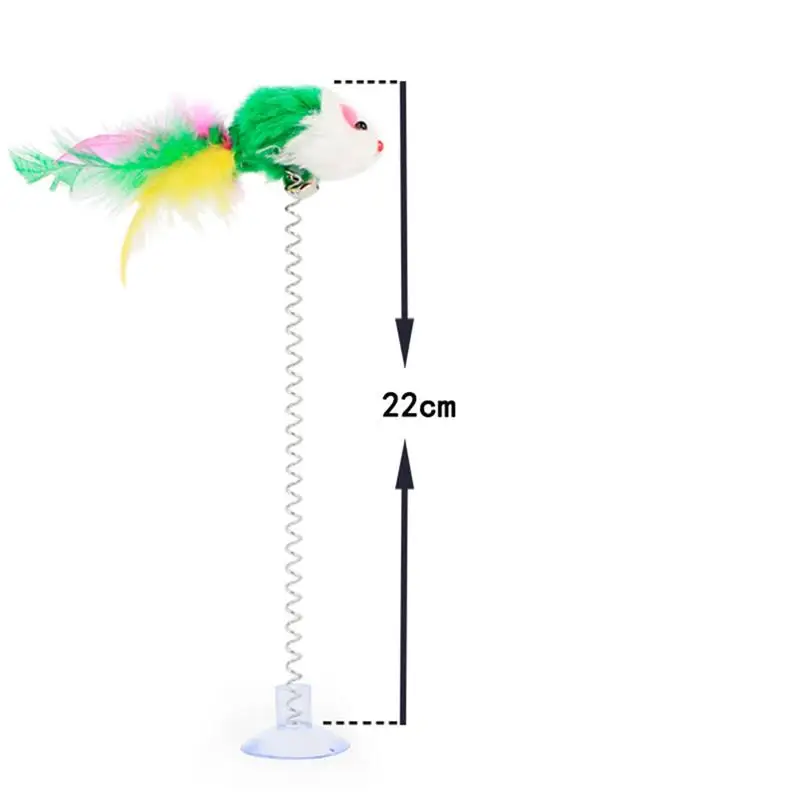 Пластиковая Кошка Интерактивная игрушка с нижней присоской эластичные весенние