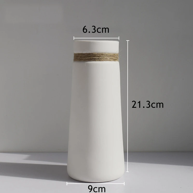 Современная Минималистичная ваза для цветов белая керамическая матовая с